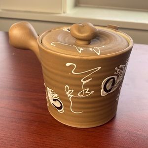 Porcelain Japanese Tea Pot + Blomus Tea-stick